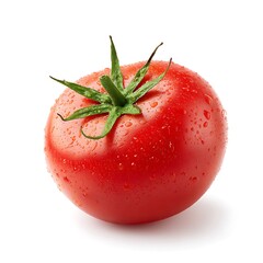 red tomato isolated on white