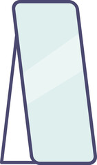 Floor mirror salon furniture vector illustration