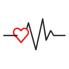 Abstract Heart Pulse Line Graph.  for Medical and Healthcare Design Vital Sign Monitoring UI