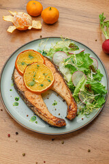 Grilled Sweet Potato with Greens and Garlic