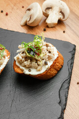 Gourmet Mushroom Toast with Greens