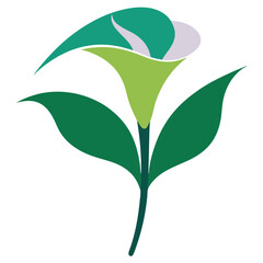 Bluebell Flower Minimalist Vector  for Eco-Themed Graphics