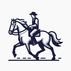illustration of a person riding a horse 