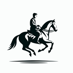 illustration of a person riding a horse 