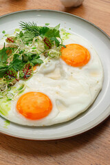 Morning Eggs with Arugula and Dill