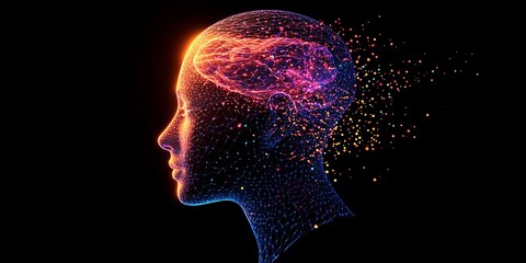Obraz premium AI Brain Neural Network Image
