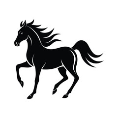elegant horse silhouette vector