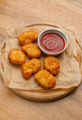 Golden croquettes with sauce