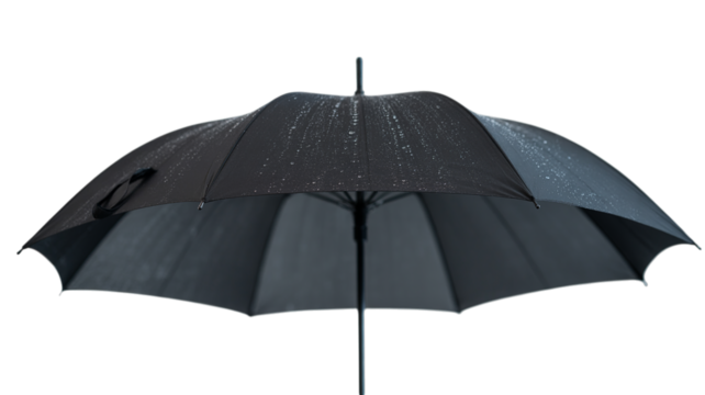 Black Umbrella Isolated on transparent Background