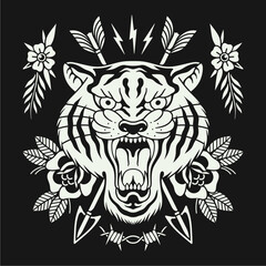 Traditional big cat tattoo © Inkedboyz