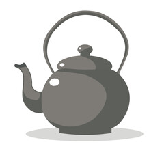 World Tea Day adorable flat vector art of a cute porcelain tea jug! Perfect for tea lovers, this charming illustration features elegant design and soft colors modern tea jug ,jar