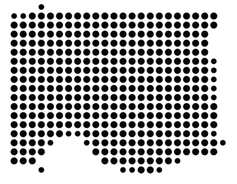 Symbol Map Of the County Elmore (Alabama, US) showing the County with a few black dots
