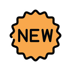 New label icon design template