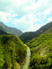 Explore the Stunning Tara River Canyon in Montenegro Surrounded by Lush Green Landscapes