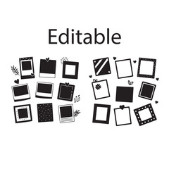 Polaroid frame vector isolated on white background. polaroid frame. 