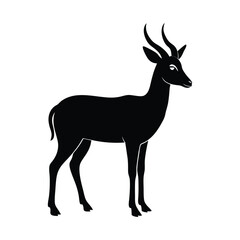 Saiga Prominent Nose Vector Silhouette
