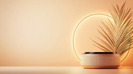 Minimalist desert-inspired interior design with warm tones and modern decor