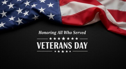 American flag, honoring veterans for their service and dedication to the nation
