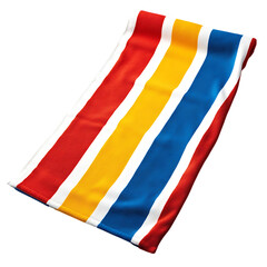 Retro Beach Towel with Large Bold Stripes and Fast Isolated on Transparent Background