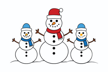 snowman with red hat
