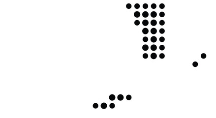 Symbol Map Of the County Monroe (Florida, US) showing the County with a few black dots