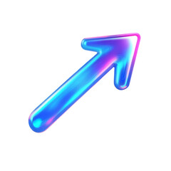 Modern Arrow with Dynamic Gradient Transitions in E Isolated on Transparent Background