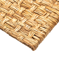 Contemporary Eco Straw Mat Featuring a Natural Wove Isolated on Transparent Background
