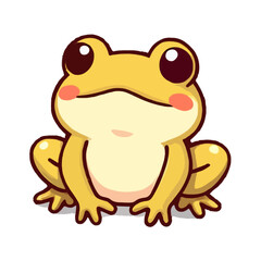 Simplified Cute Frog Illustration