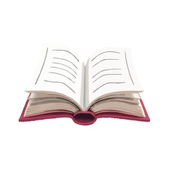 Simple Opened Book Illustration