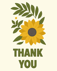 thank you card for guests in summer wedding theme. suitable for post wedding thank you notes, printed and digital