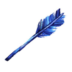 Artistic Arrow with Flowing Brush Strokes in Lumino Isolated on Transparent Background