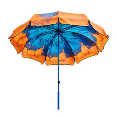 High Tech Compact Beach Umbrella with a Dynamic Fut Isolated on Transparent Background