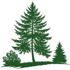 Businessman walking upward arrow path towards tree
