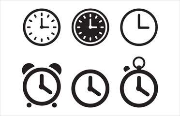 Time and clock icons set, stopwatch, timer, , time management concept, fast stopwatch line icon, Victor illustrations  Eps 10.