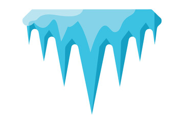 icicles on a white background