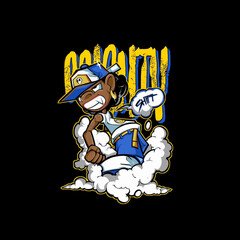 Mighty character t-shirt design