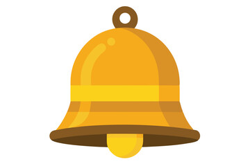 golden bell on white background