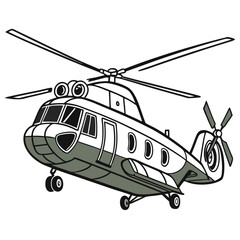 Powerful military helicopter air vehicle design