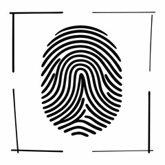 Fingerprint scan for biometric security and identity verification