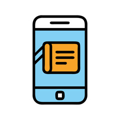 Smartphone Magnifying Glass Document Vector Icon