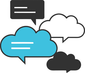 Cloud Vector Icon Set – Flat, Silhouette, Line, and Cute Styles, Weather, Tech, Cute, and Silhouette