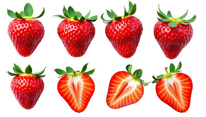 Red Juicy Strawberries Fresh Natural Fruit Produce