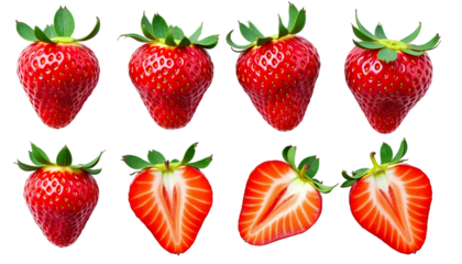Red Juicy Strawberries Fresh Natural Fruit Produce