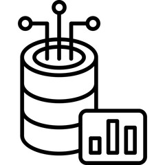 Big Data  Line Icon
