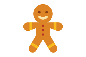 gingerbread man isolated on white