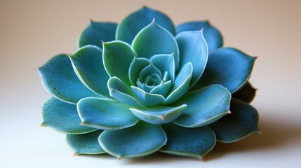 Serene Succulent: A Teal Jewel of Nature
