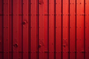 Crimson Wooden Planks Forming a Striking Vertical Pattern with Subtle Textural Details and Metal Accents