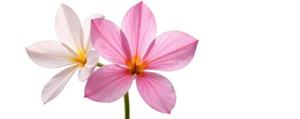 Naklejka premium Delicate flower isolated on white background, showcasing its intricate details and colors, botanical, petals, nature