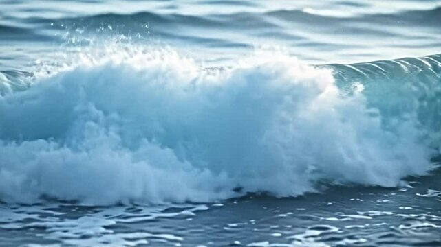 texture is characterized by a palpable sense of movement, from the slow, rolling waves to the delicate spray.