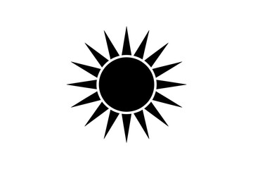 Fototapeta premium Simple sun illustration summer heat sunshine icon